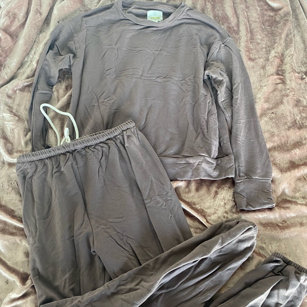 Aerie offline comfy sweat set size small